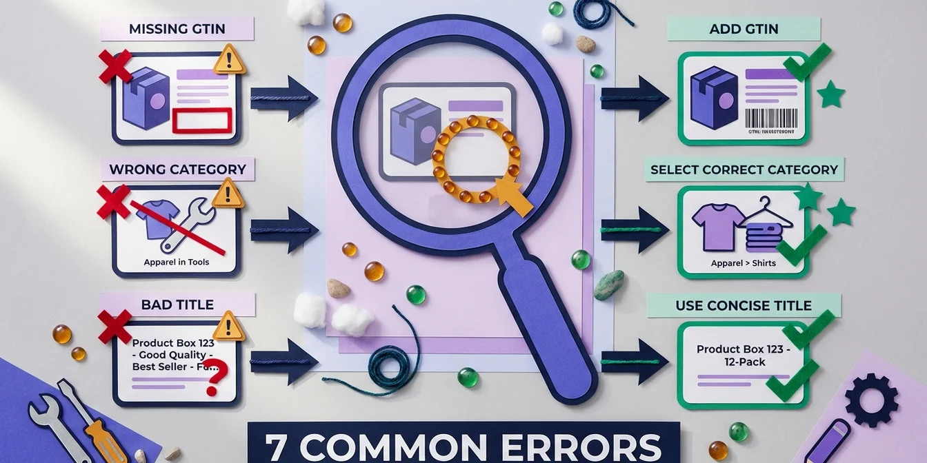 7 Common Google Shopping Feed Errors and How to Fix Them